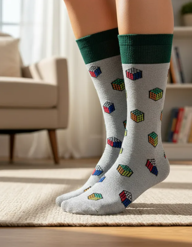 Calcetines Divertidos "Cubos Rubik"