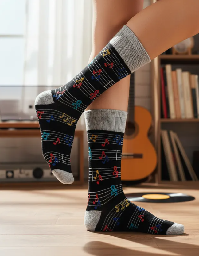 Calcetines Divertidos "Notas Musicales"
