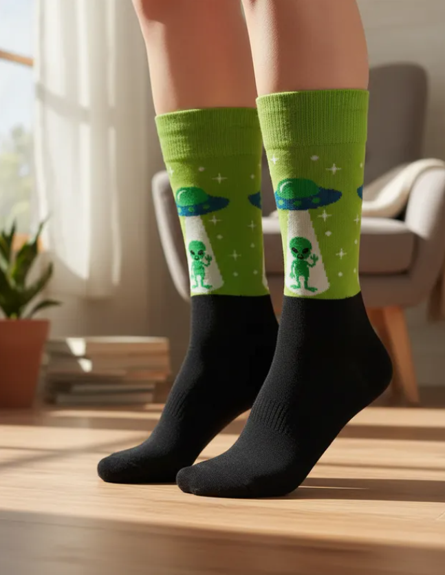 Calcetines Divertidos "Ovni"