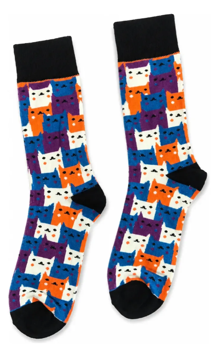 Calcetines Divertidos "Gatitos de Colores"