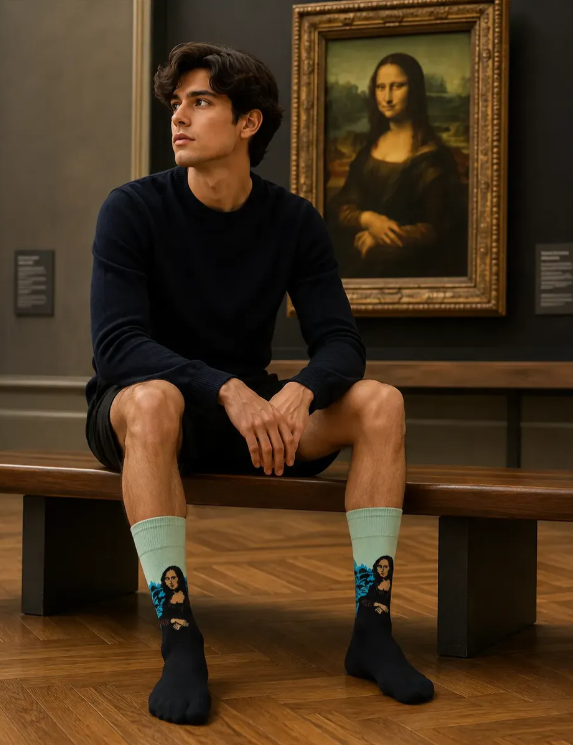 Calcetines Arte "La Monna Lisa"
