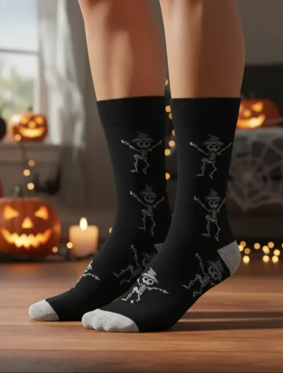 Calcetines Halloween "Calaveras Bailando"