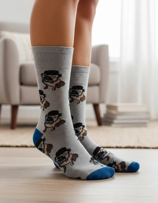 Calcetines "Pug Elegante"