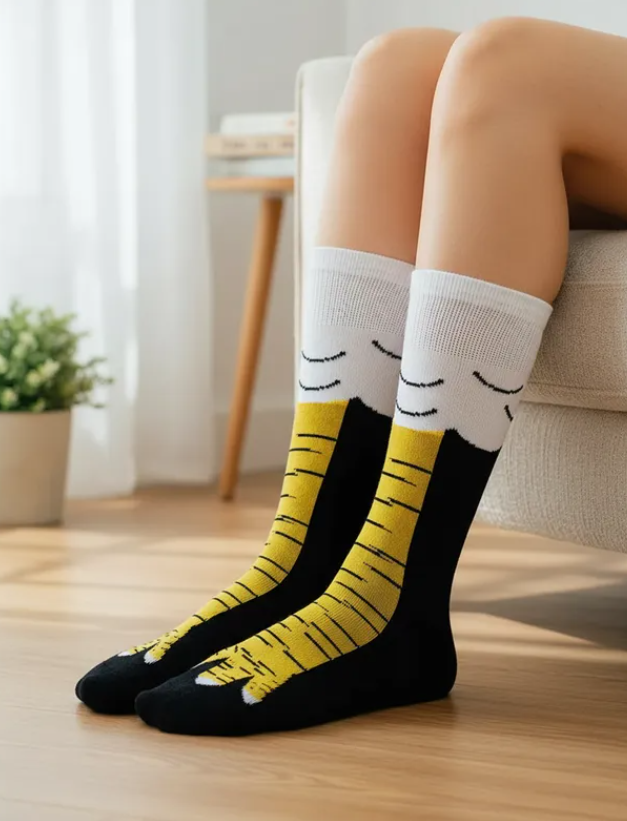 Calcetines Divertidos "Pata De Gallo"