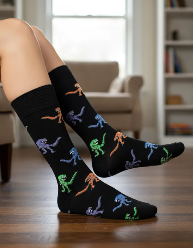 Calcetines Divertidos "T-Rex"