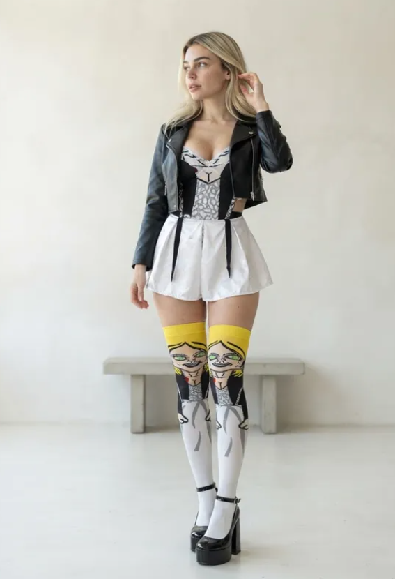 Medias Halloween Diseño De "Novia de Chucky"