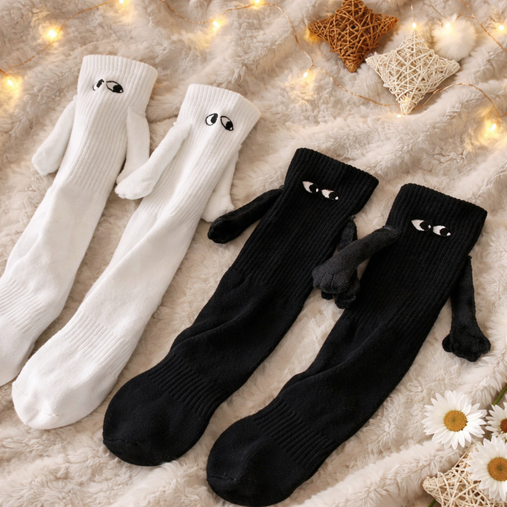 Calcetines De Manitas Con Imán Pareja Magnético Moda 2 Pares