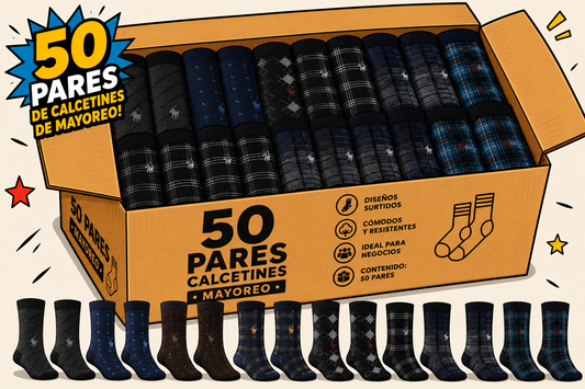 LOTE Calcetines De Vestir Polo Club Elegantes Tejidos 50 PARES