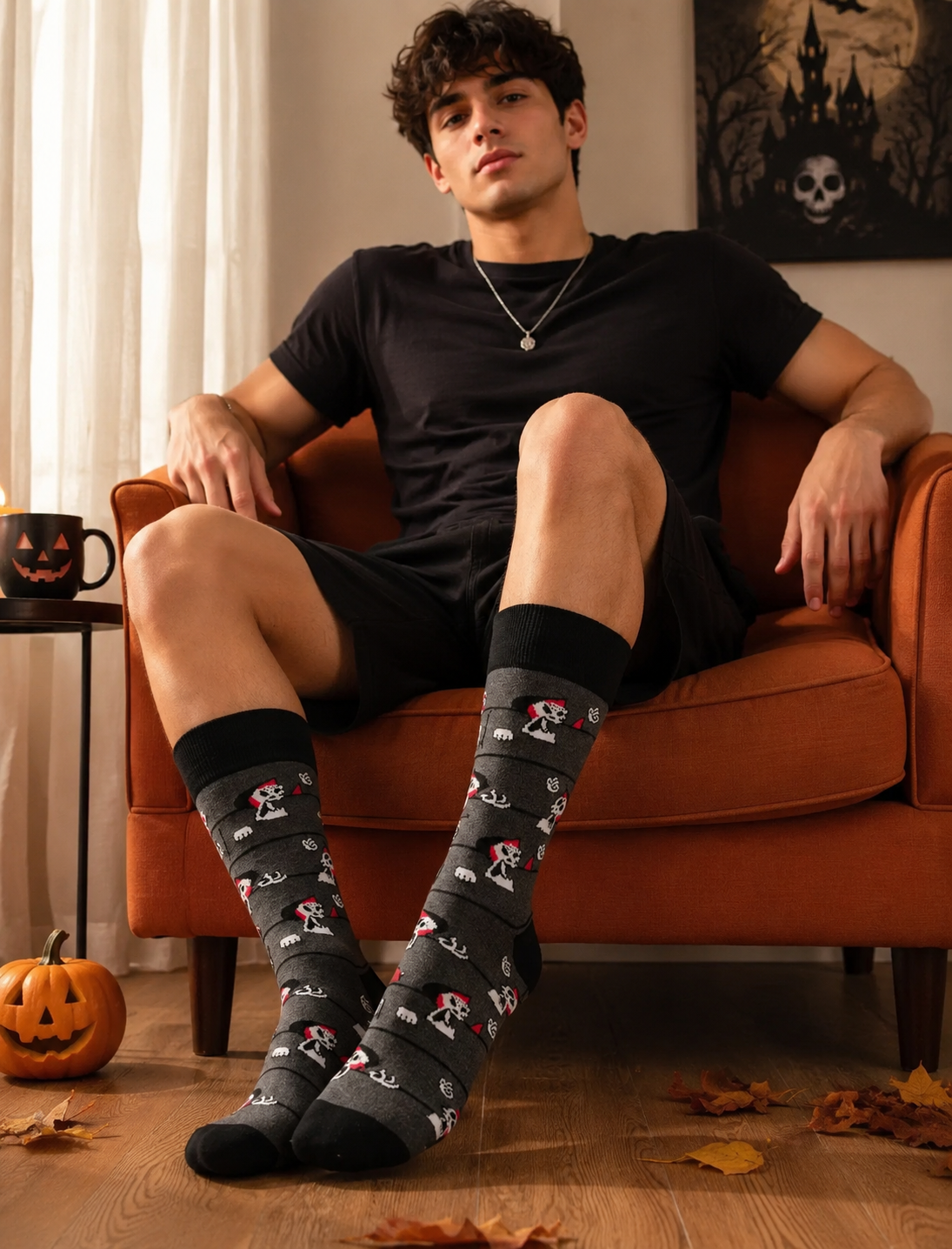 Calcetines Halloween Diseño De Billy Y Mandy