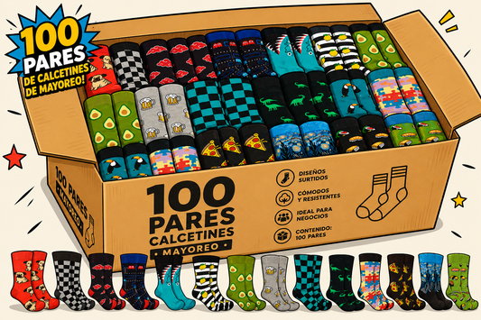 PACK Calcetines Divertidos Vestir Colores 100 PARES (ENVIO GRATIS)