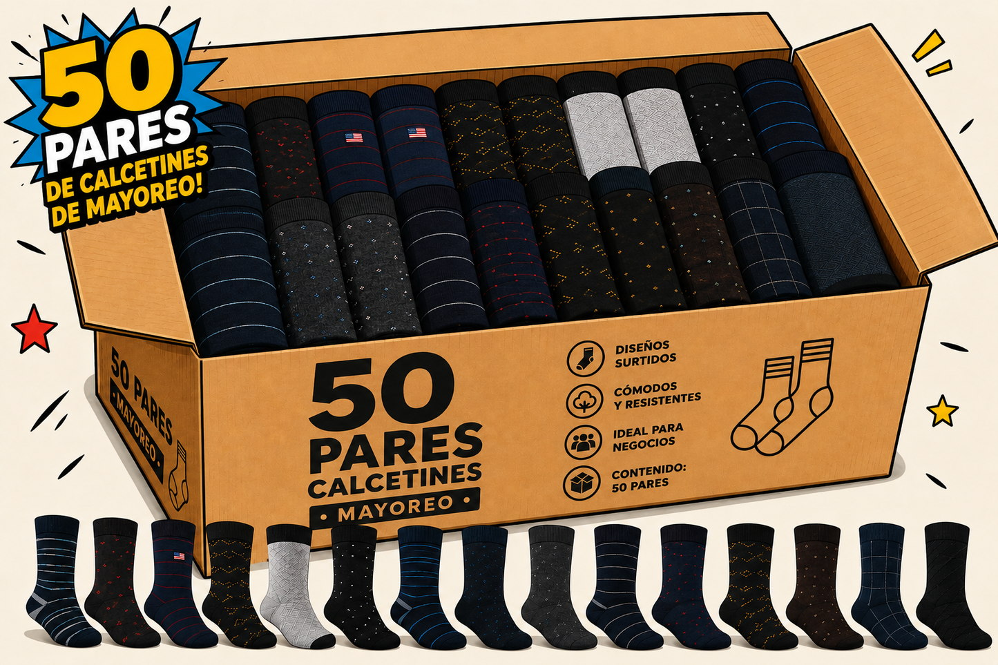 LOTE Calcetines De Vestir 50 PARES (ENVIO GRATIS)