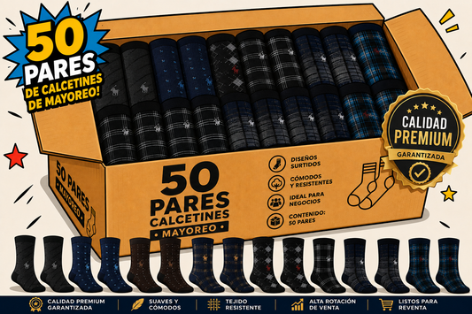LOTE Calcetines De Vestir Polo Club Elegantes Bordado PREMIUM 50 PARES