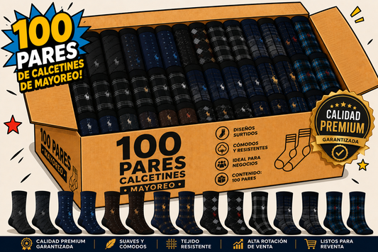 LOTE Calcetines De Vestir Polo Club Elegantes Bordado PREMIUM 100 PARES