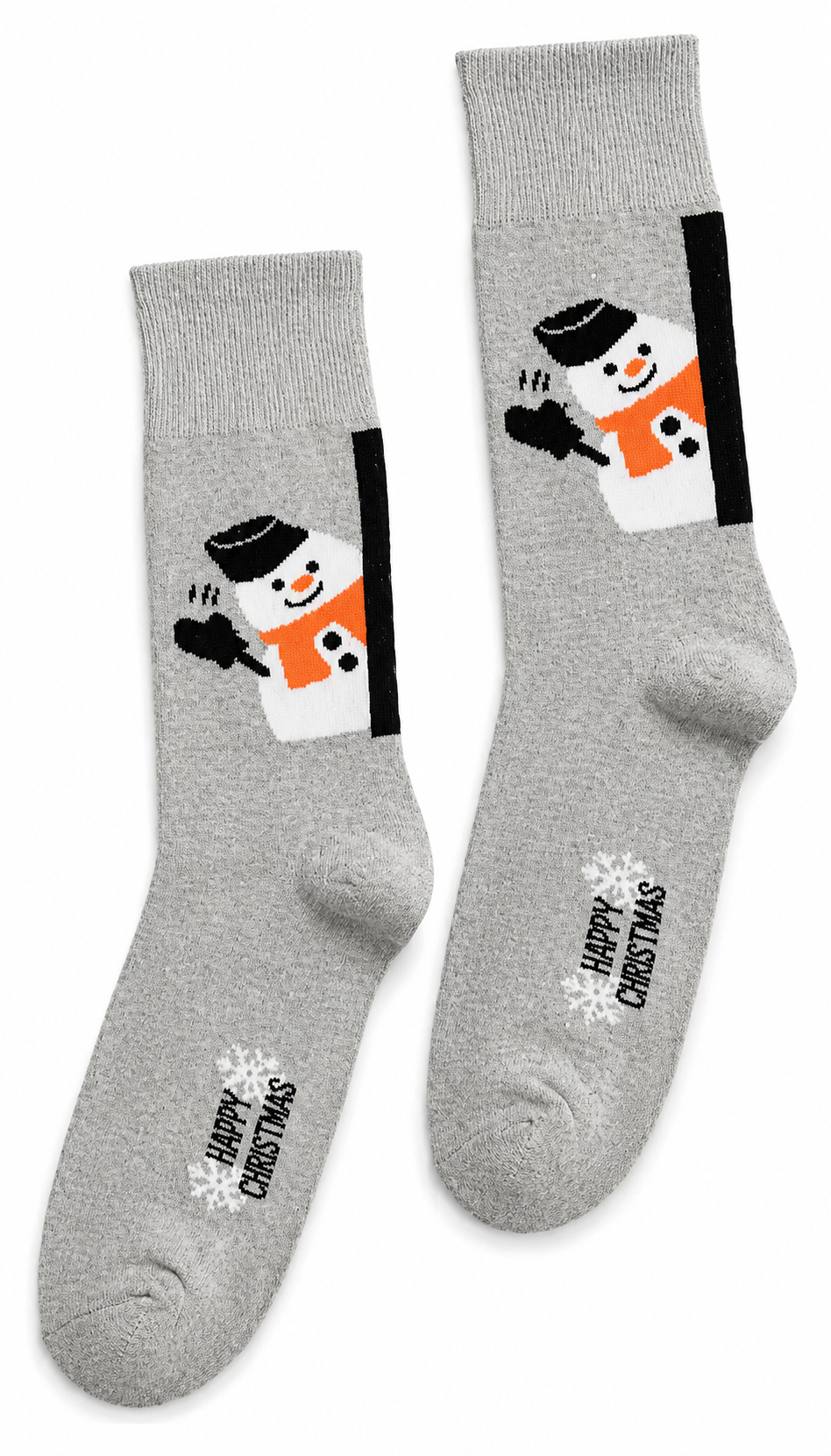 Calcetines Navidad / "Muñeco De Nieve Gris"