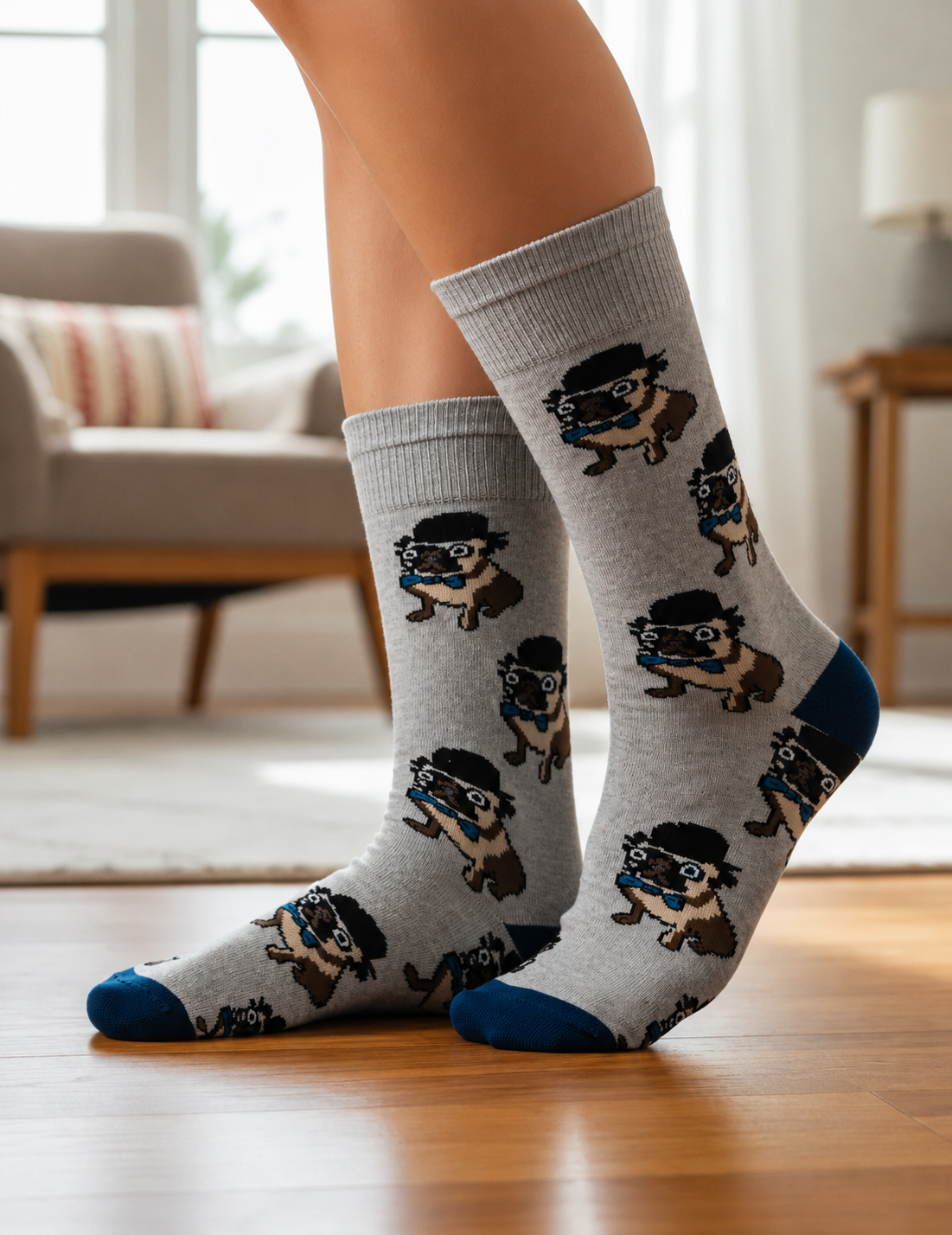 Calcetines "Pug Elegante"