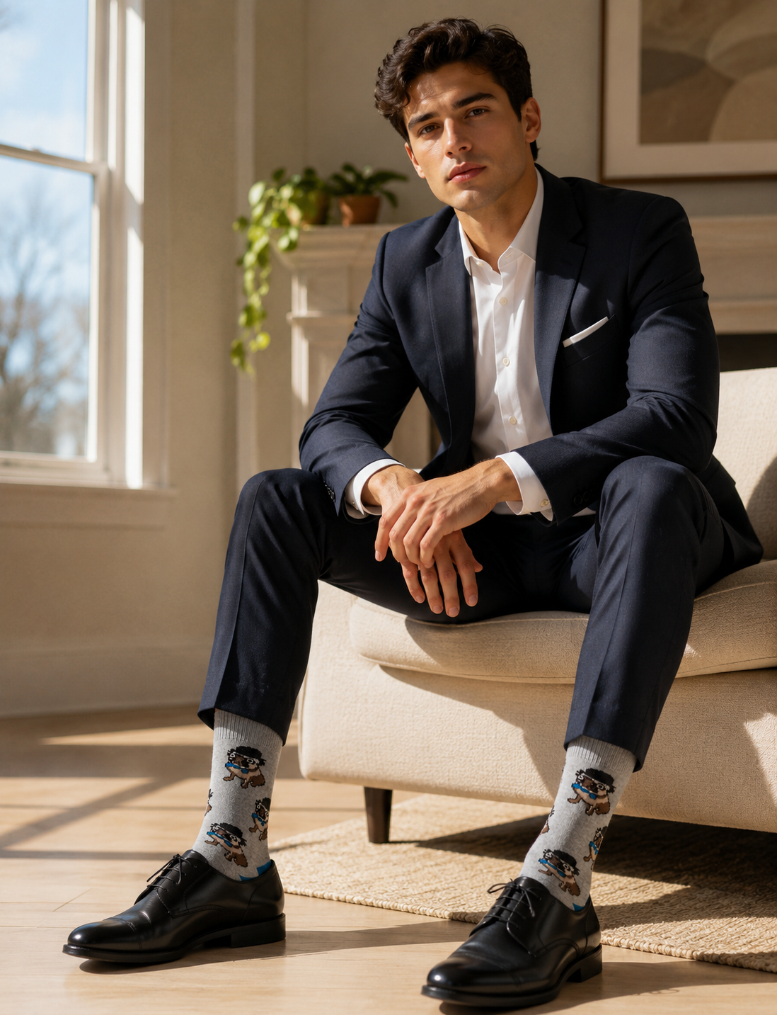 Calcetines "Pug Elegante"