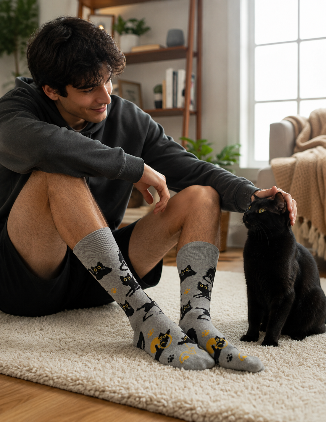 Calcetines Divertidos "Gatos Salem"