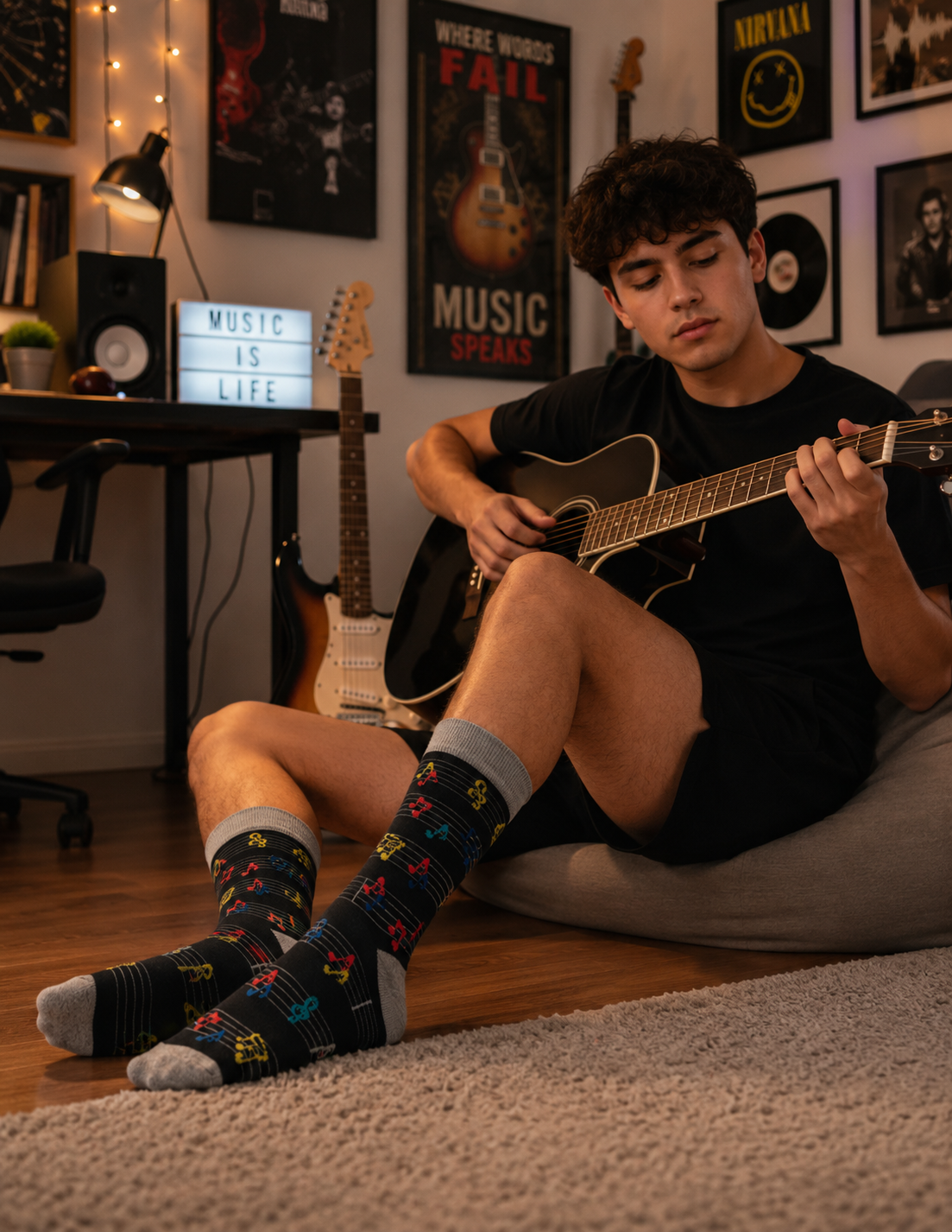Calcetines Divertidos "Notas Musicales"