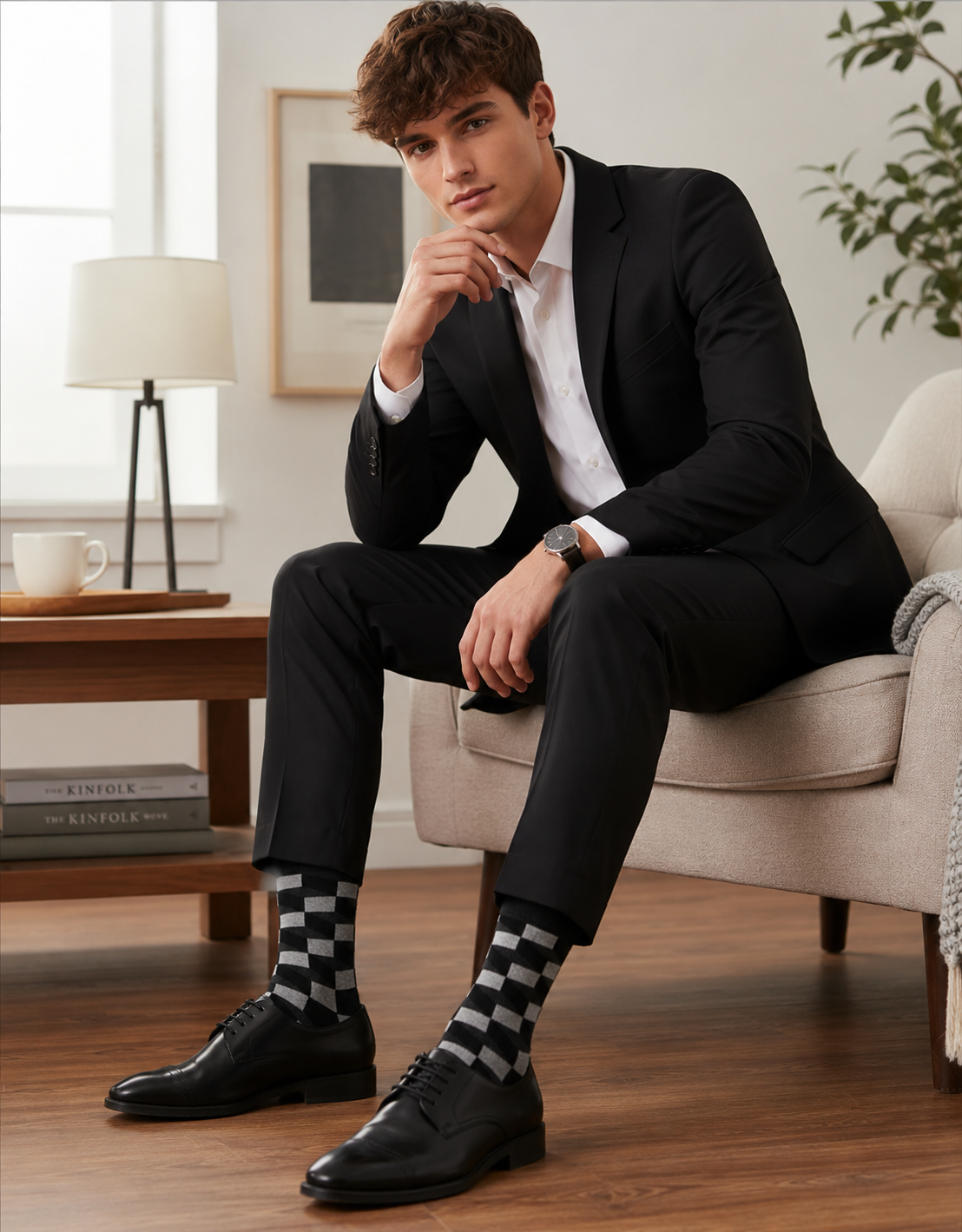 Calcetines "Cubos 3D Color Gris"