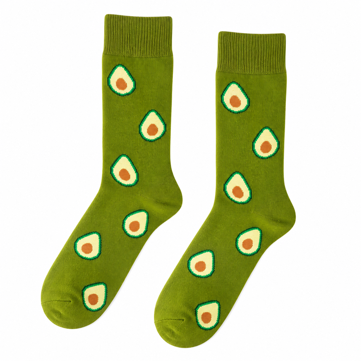 Calcetines Divertidos "Aguacates Color Verde"