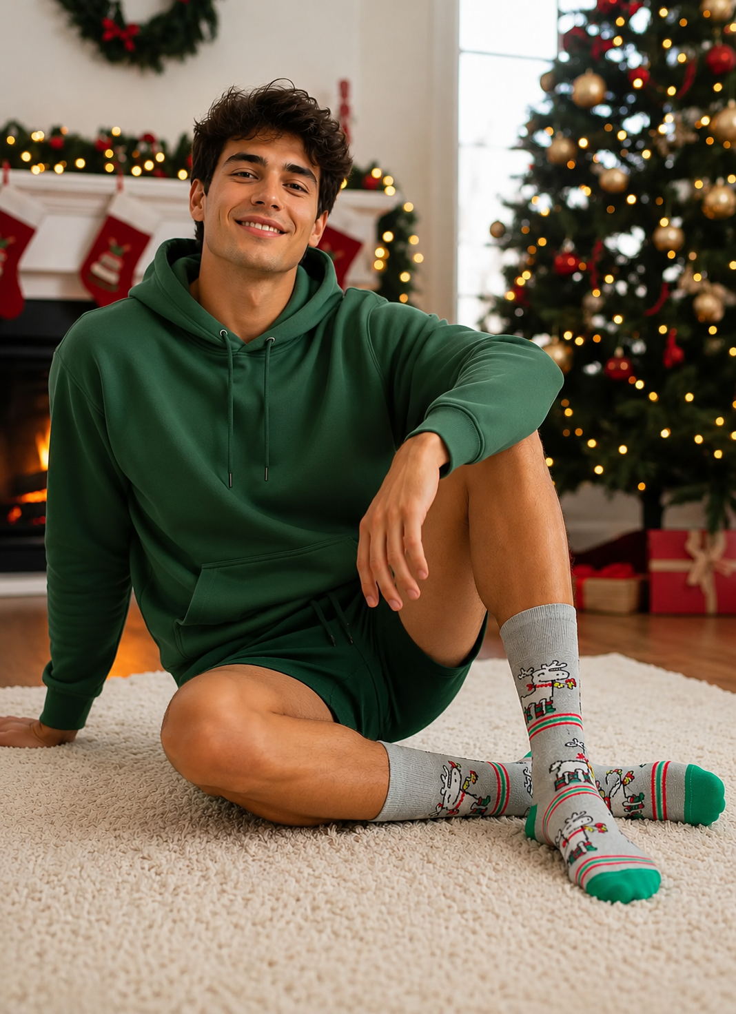 Calcetines Navidad / "Renos Abrigados"