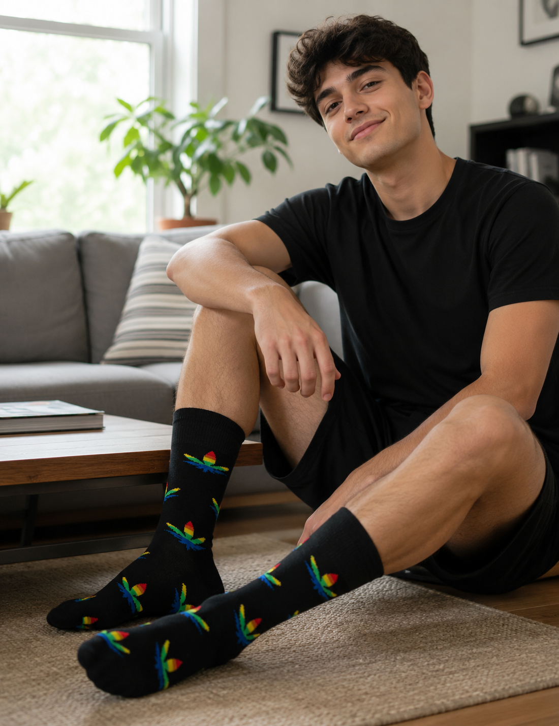 Calcetines "Marihuana Color Negro"