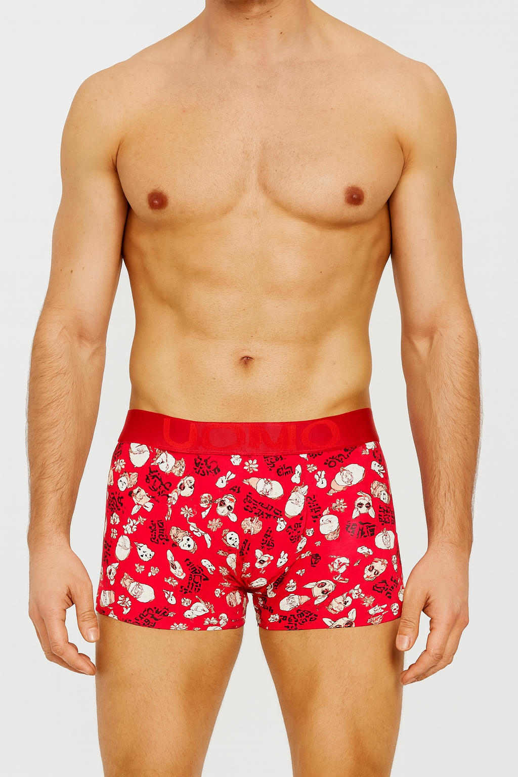 Bóxer De Hombre Navideño Algodón Divertido Moda 4 Piezas