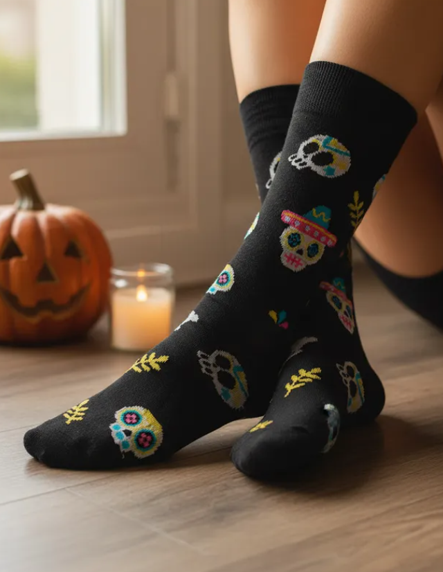 Calcetines Halloween "Calaveritas"