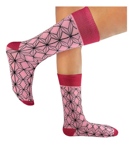 Calcetines Anime Demon Slayer Colores Moda Diseño Netzuko
