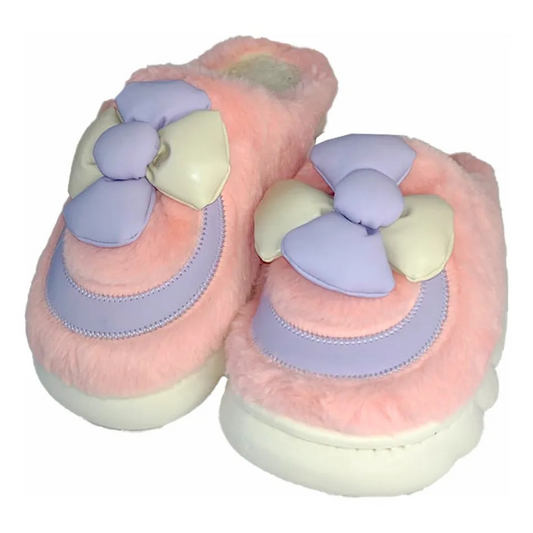 Pantuflas Diseño De Flor Dama Confort Invierno Suaves Moda Colores