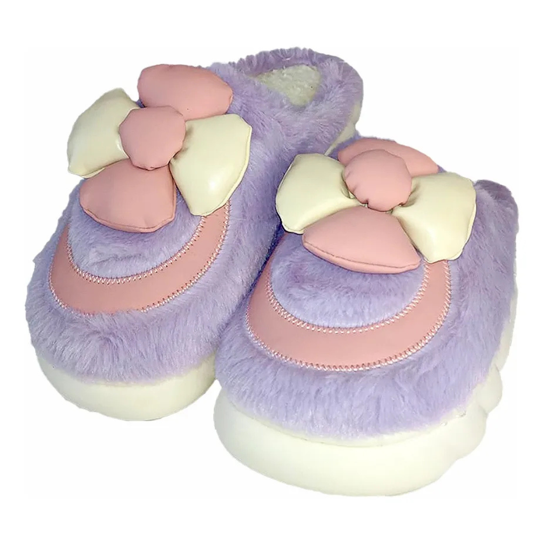 Pantuflas Diseño De Flor Dama Confort Invierno Suaves Moda Colores