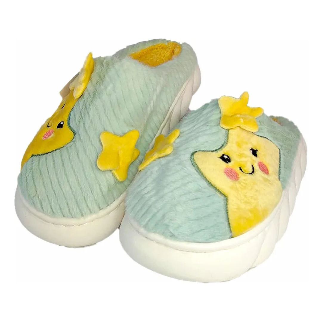 Pantuflas Diseño De Estrella Dama Confort Invierno Suaves Moda Colores