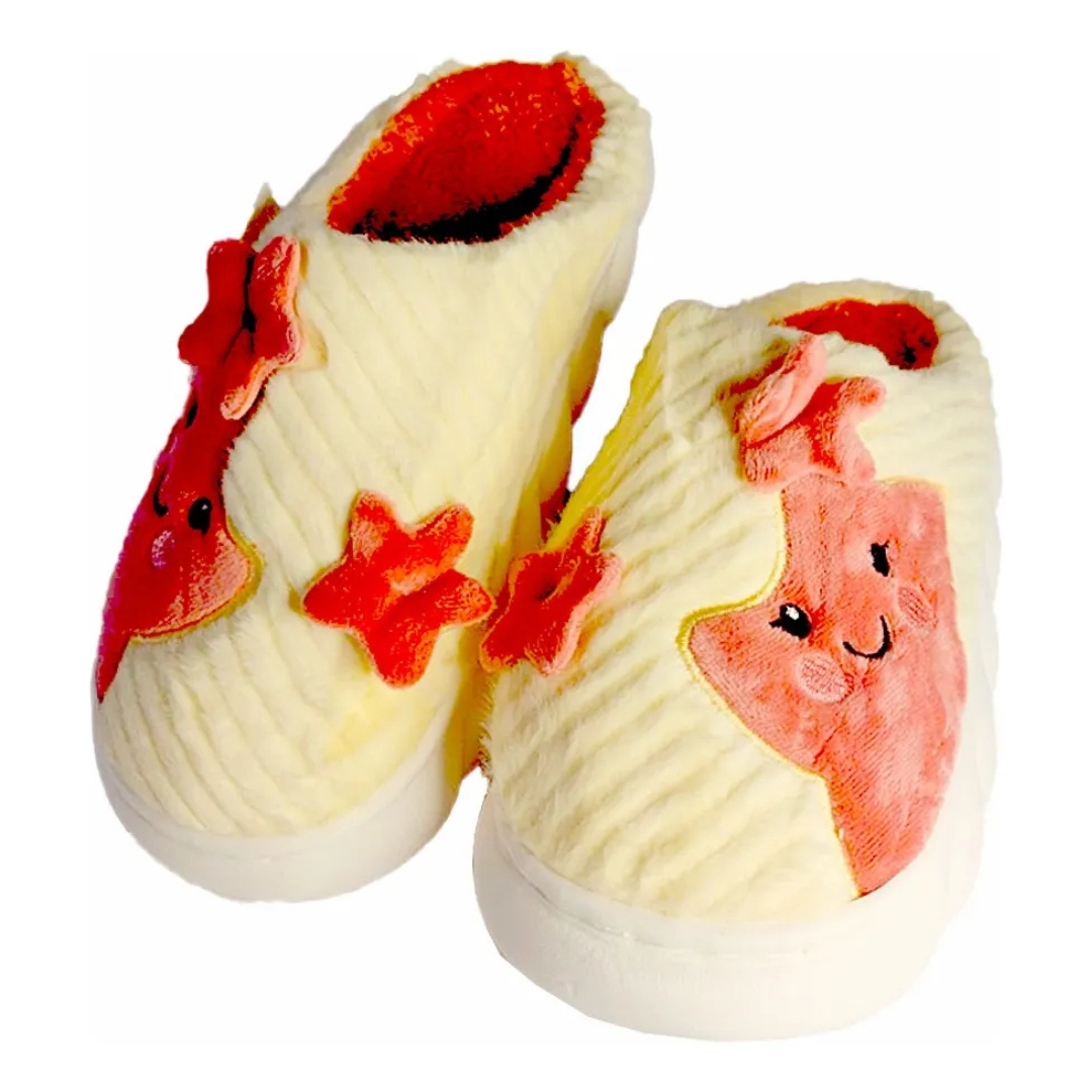 Pantuflas Diseño De Estrella Dama Confort Invierno Suaves Moda Colores