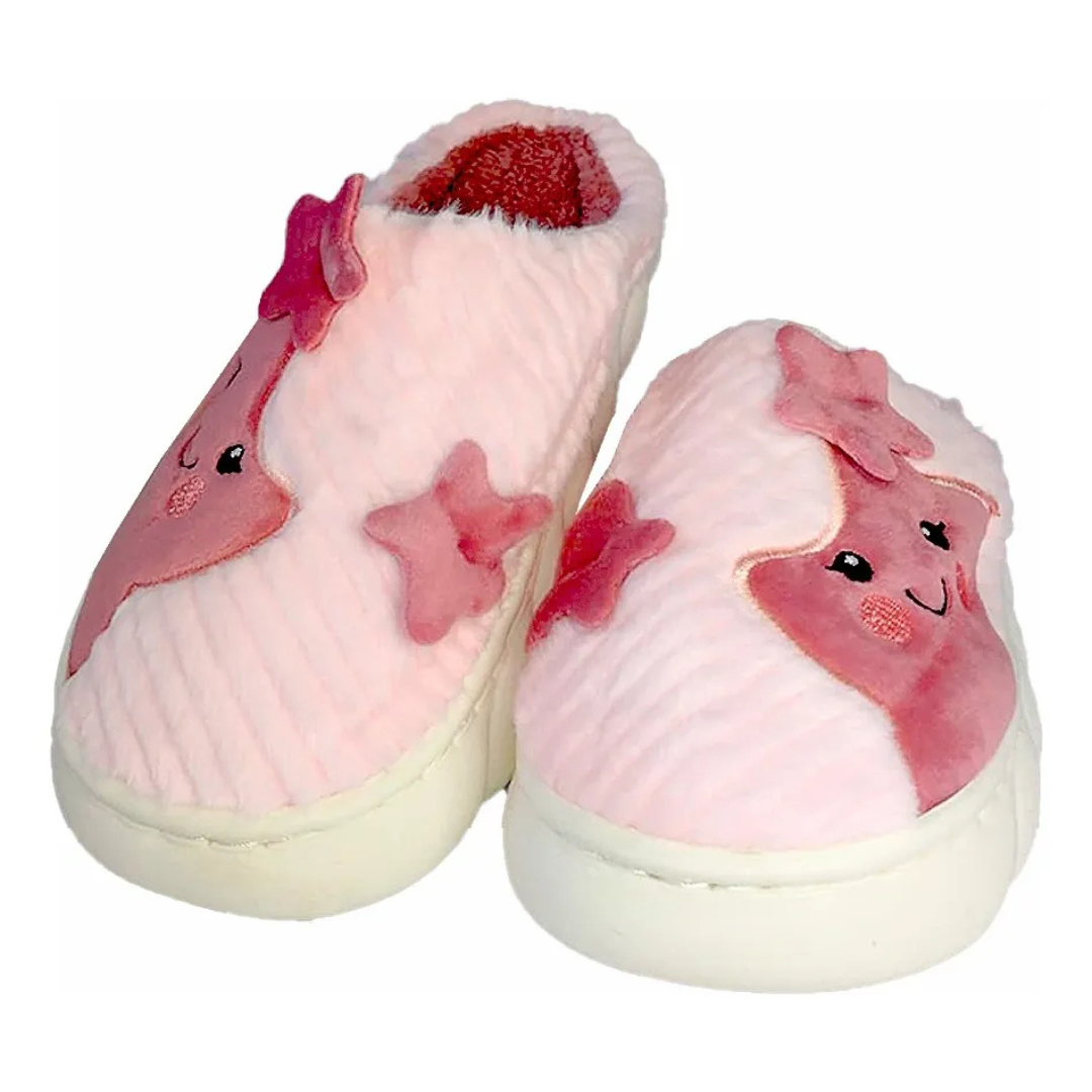 Pantuflas Diseño De Estrella Dama Confort Invierno Suaves Moda Colores