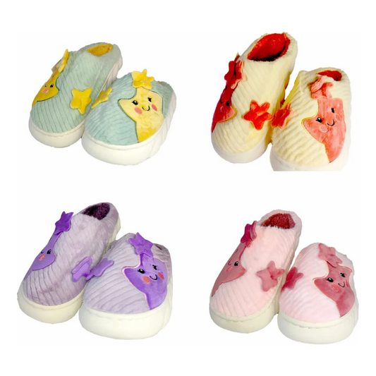 Pantuflas Diseño De Estrella Dama Confort Invierno Suaves Moda Colores