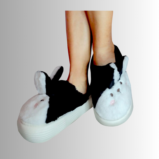 Pantuflas Diseño De Conejo Peluche Confort Invierno Suaves Moda Colores