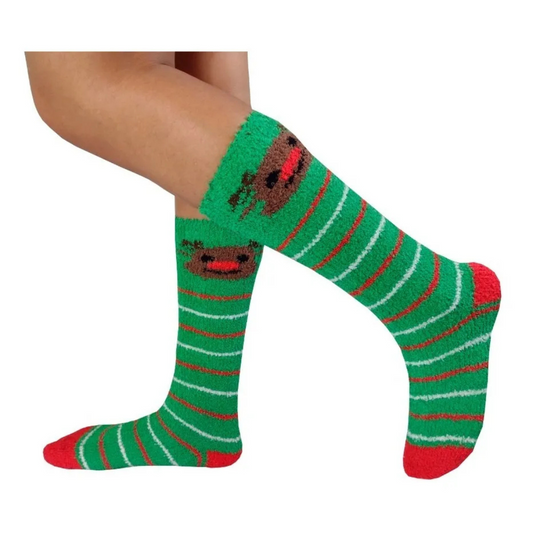 Calcetas Afelpadas Navidad Peluche Térmicas (4 Pares)