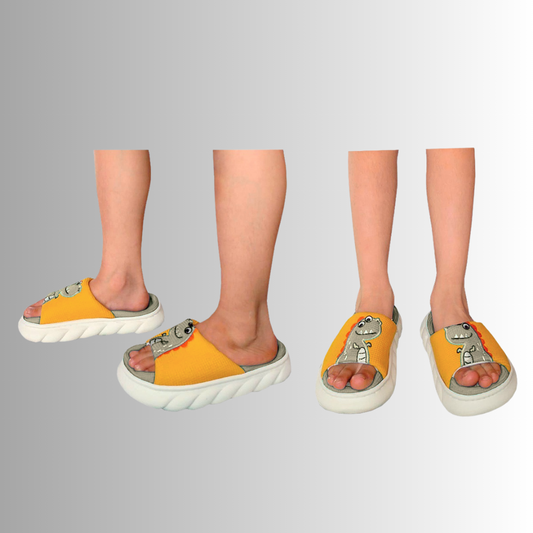 Pantuflas Diseño De Dinosaurio Sandalia Infantil Confort Invierno Suaves
