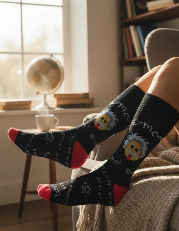 Calcetines Divertidos "Albert Einstein"