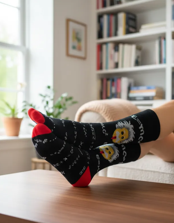 Calcetines Divertidos "Albert Einstein"