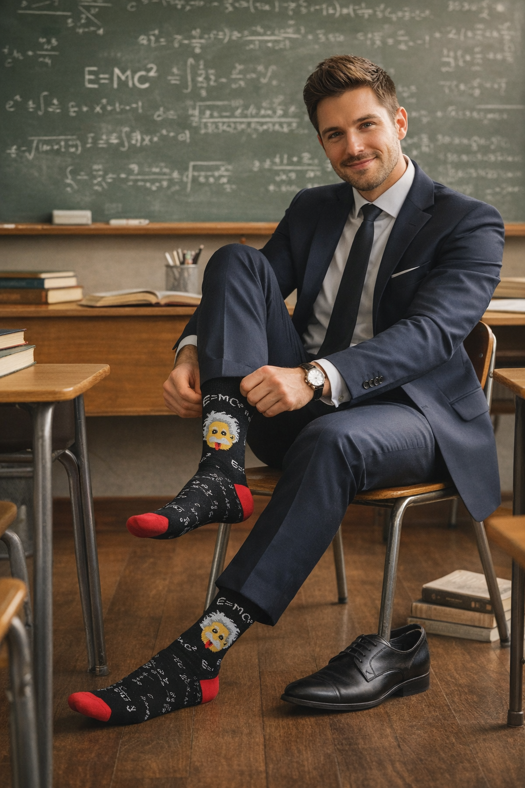 Calcetines Divertidos "Albert Einstein"