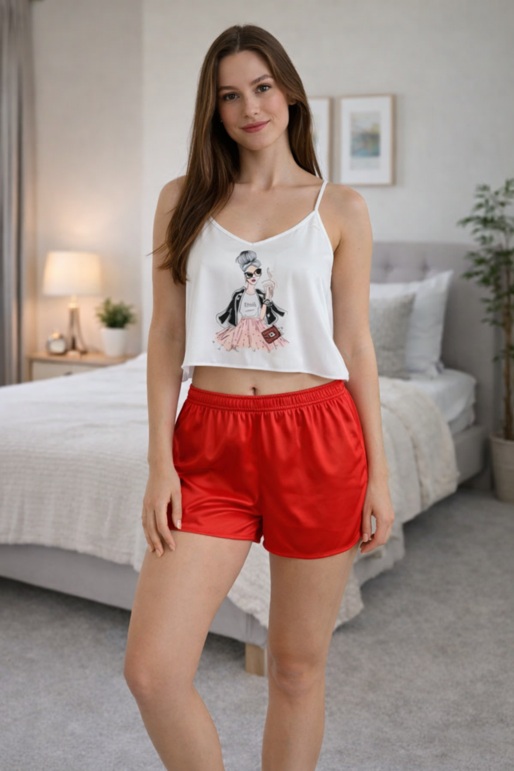 Pijama Mujer Top/Short Frescas Moda "Chica Fashion"