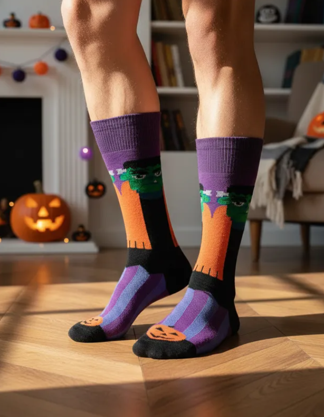 Calcetines Halloween Del Frankenstein / "Con Calabaza"