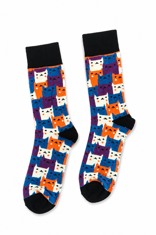 Calcetines Divertidos "Gatitos De Colores"