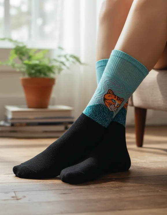 Calcetines Arte "Autorretrato De Gato"