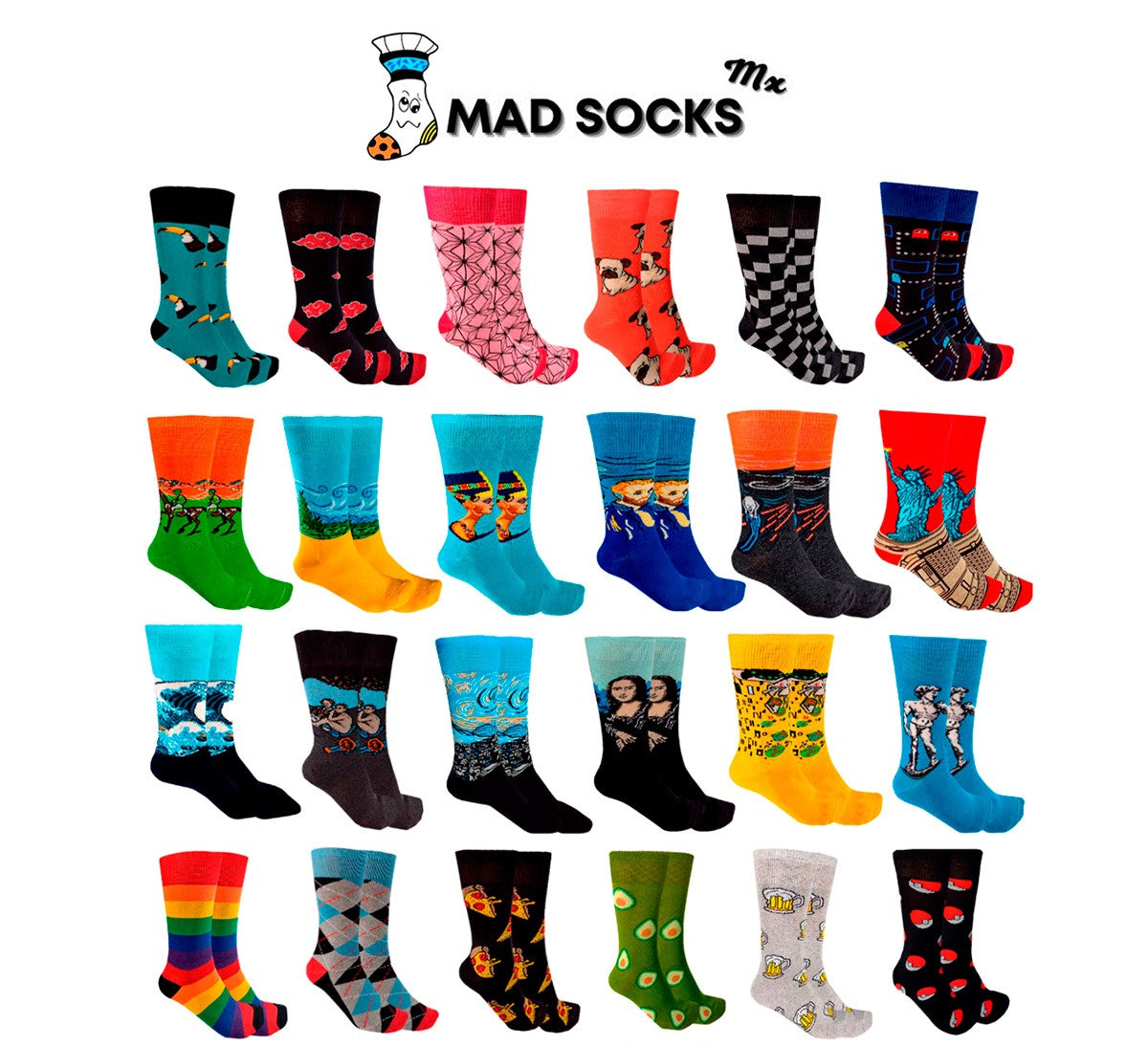 MAD BOX Calcetines Divertidos 25 Pares