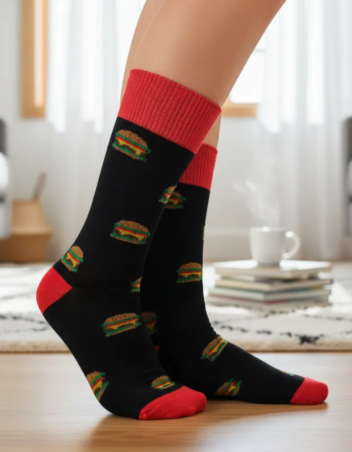 Calcetines Divertidos "Hamburguesas"