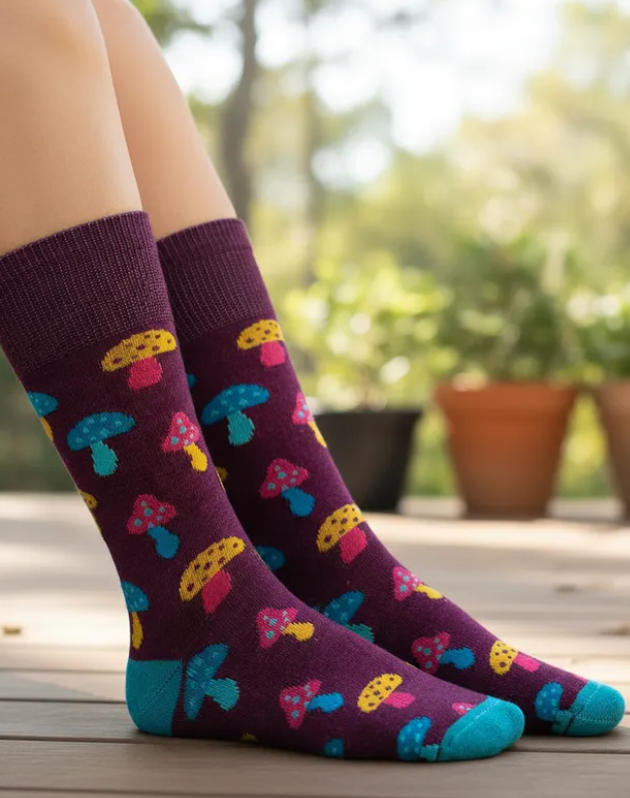 Calcetines Divertidos "Hongos"