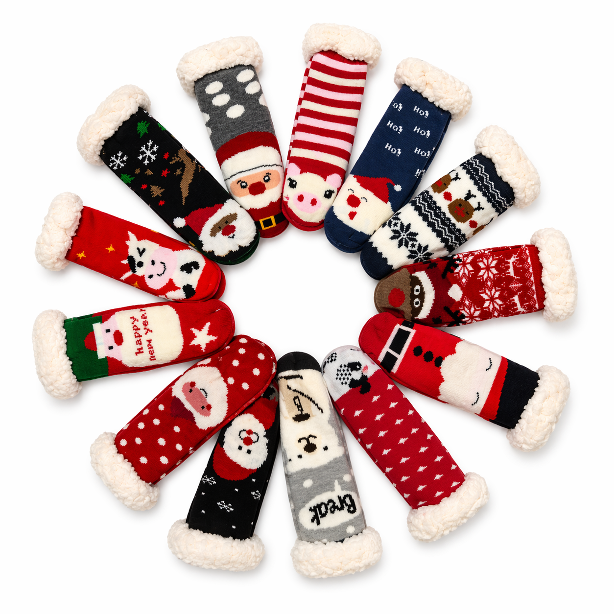 Calcetines De Borrego Niñ@ Peluche Térmicas Invierno 2 Pares