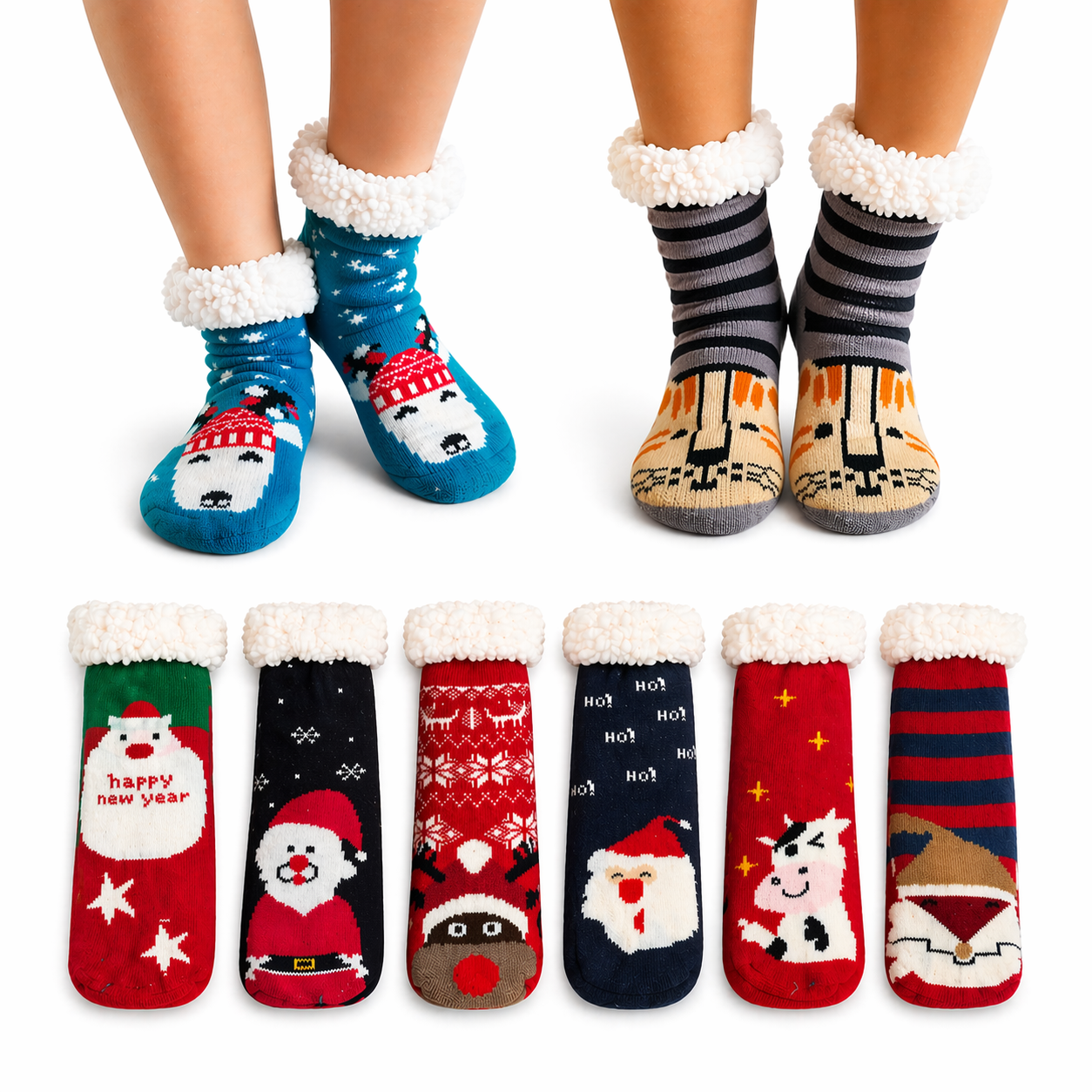Calcetines De Borrego Niñ@ Peluche Térmicas Invierno 2 Pares